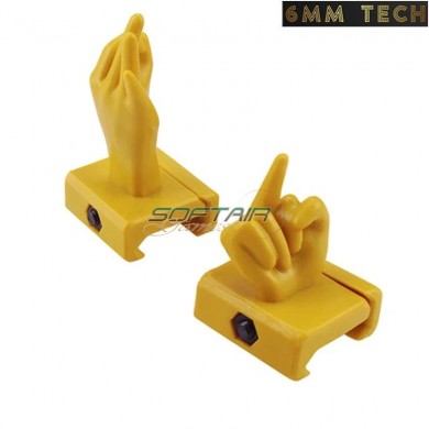 Tacche di mira stupid hands GIALLE type 1 6MM TECH (6mmt-25-1-ye)