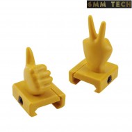 Tacche di mira stupid hands GIALLE type 2 6MM TECH (6mmt-25-2-ye)