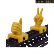 Tacche di mira stupid hands GIALLE type 2 6MM TECH (6mmt-25-2-ye)