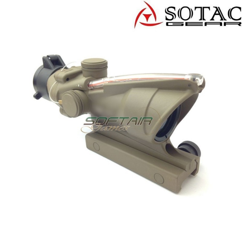 Ottica ACOG 4x con fibra rossa DARK EARTH sotac (sg-acog-4x-de)