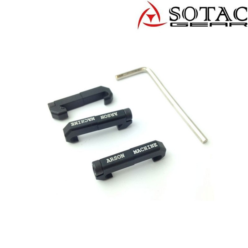 Wire guide system clip ARS. style for 20mm RAIL BLACK sotac (sg-jq-091-bk)