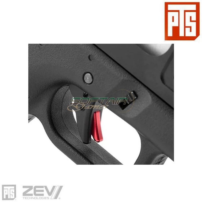 ZEV Fulcrum Adjustable Trigger TM GLOCK NERO/ROSSO pts® (pts-zv013490307)