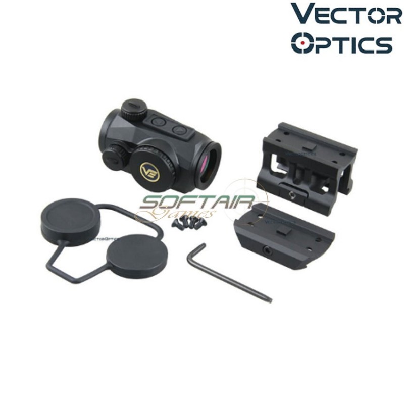 Red Dot Scrapper 1x22 Sight Black Vector Optics (ve-scrd-45) - Softair 