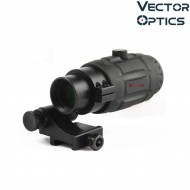 Scope 3x Magnifier w/Flip Side Mount BLACK vector optics (ve-scot-07) Scope 3x Magnifier w/Flip Side Mount BLACK vector optics (ve-scot-07)