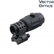 Ottica 3x Magnifier w/Flip Side Mount 2 NERO vector optics (ve-scfm-10) Ottica 3x Magnifier w/Flip Side Mount 2 NERO vector optics (ve-scfm-10)