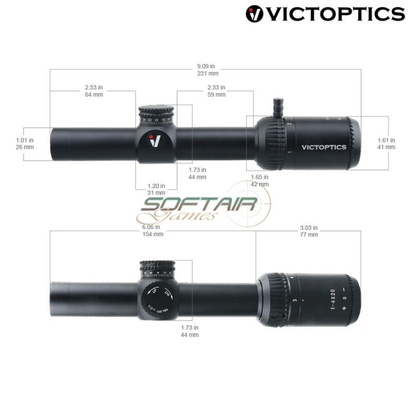 Ottica ZOD 1-4x20 NERA victoptics (ve-opsl18)
