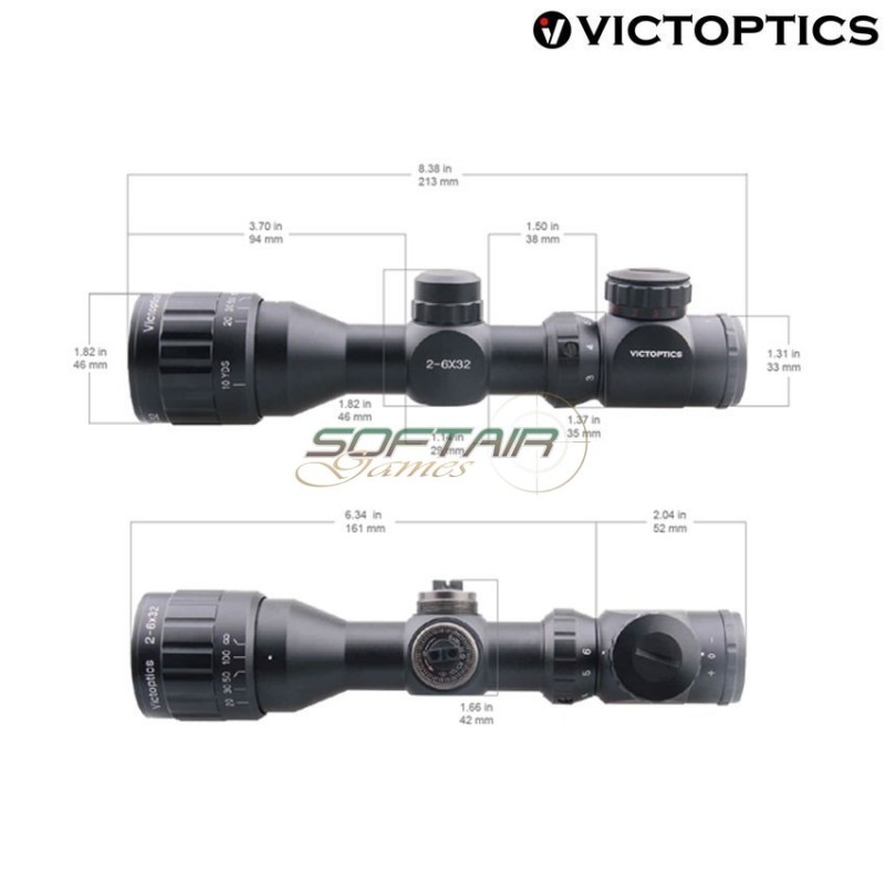 Scope A3 2-6x32AOE BLACK victoptics (vi-opsl09)