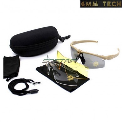 Kit occhiale ARMY style TAN 6MM TECH (6mmt-29-tan)