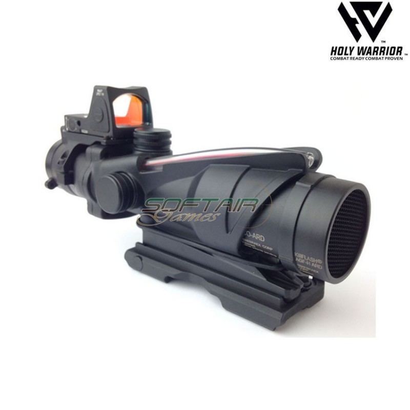 Scope 4X ACOG TA31-D RED fiber BLACK + RMR holy warrior (hwr-54-bk) -  Softair Games - ASG Softair San Marino