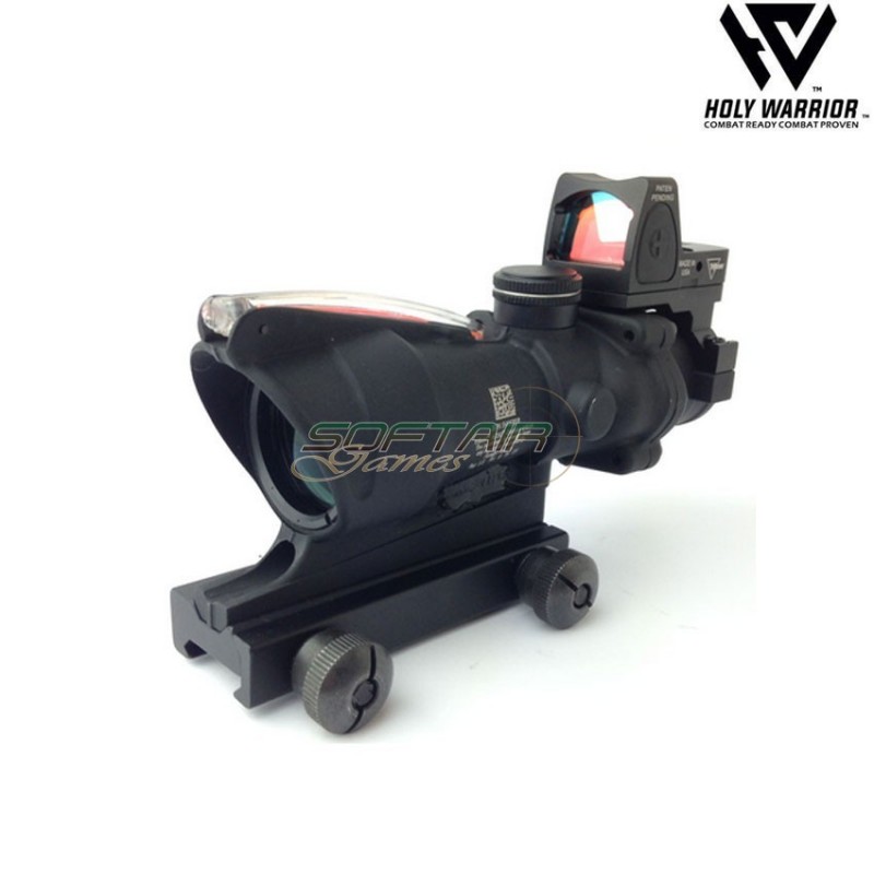 Ottica 4X ACOG RED fiber NERO + RMR holy warrior (hwr-57-bk) Ottica 4X ACOG RED fiber NERO + RMR holy warrior (hwr-57-bk)