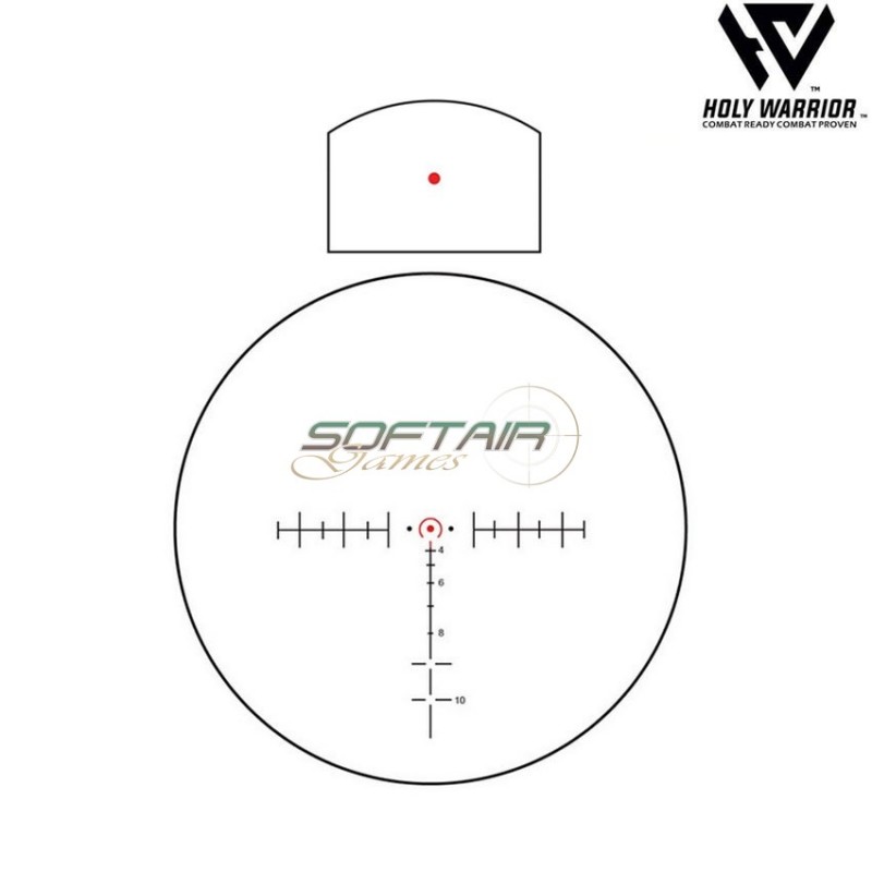 Scope 5X TA11-M ACOG RED fiber BLACK + LAR. mount + RMR holy warrior (hwr-55-bk)