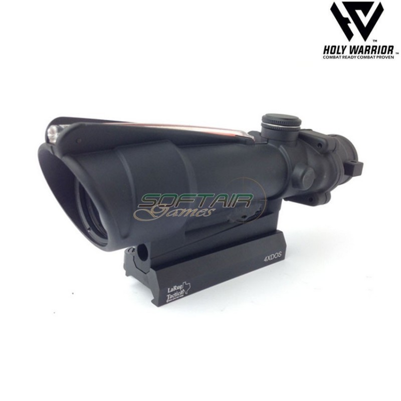 Ottica 5X TA11 std. ACOG RED fiber NERO + LAR. mount holy warrior (hwr-59-bk)