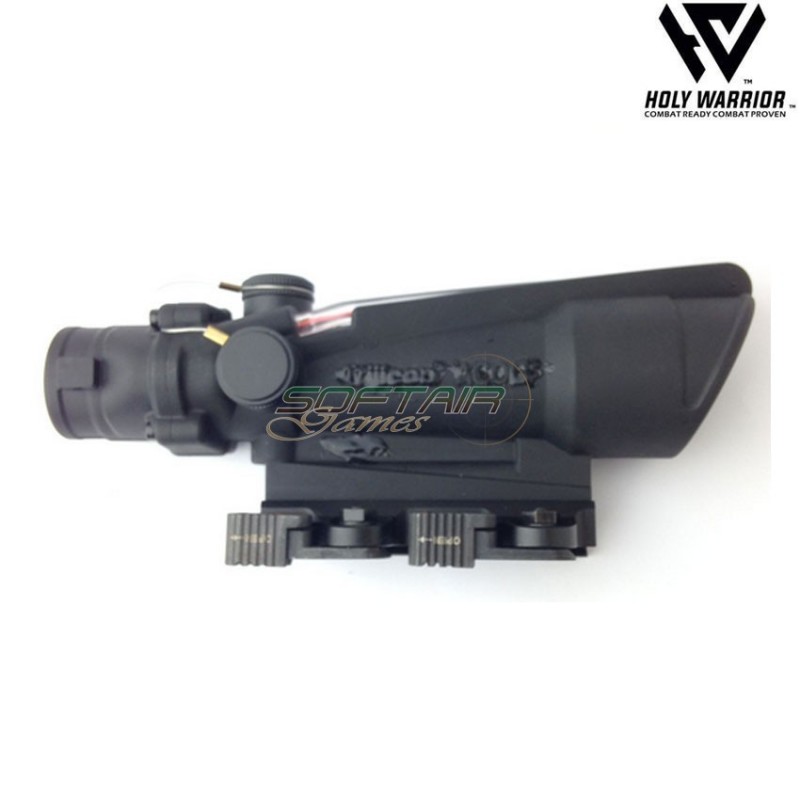 Ottica 5X TA11 std. ACOG RED fiber NERO + LAR. mount holy warrior (hwr-59-bk)