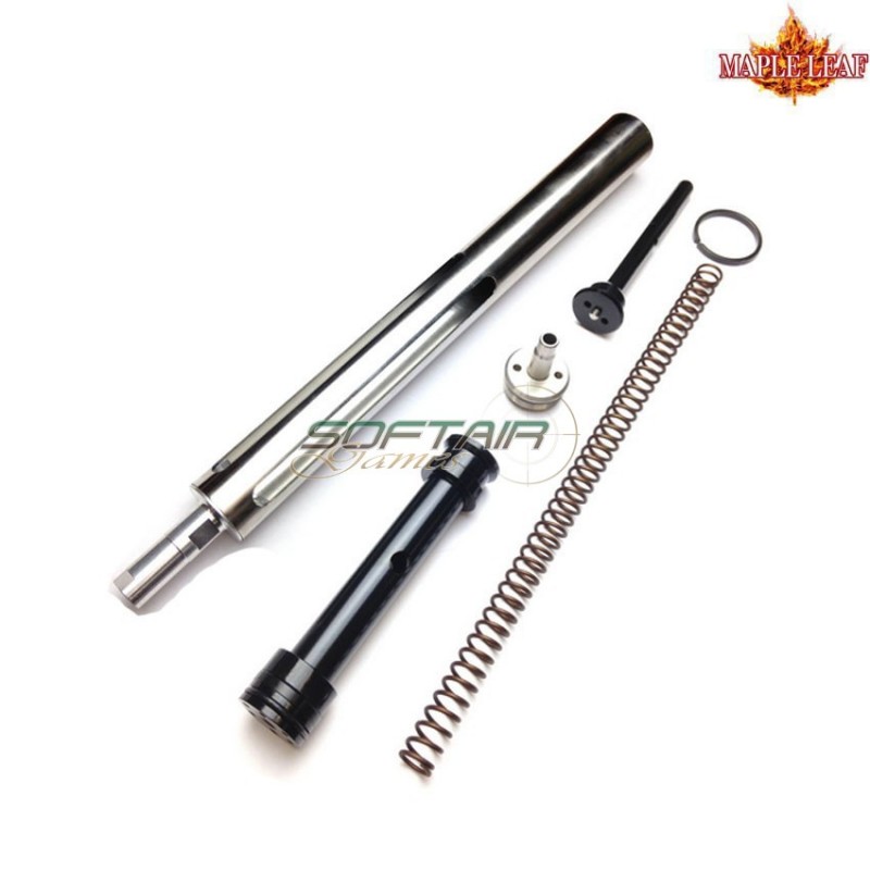 VSR stainless STEEL upgrade cylinder set M145 45° piston + ZERO friction maple leaf (ml-vss145-p1g2)