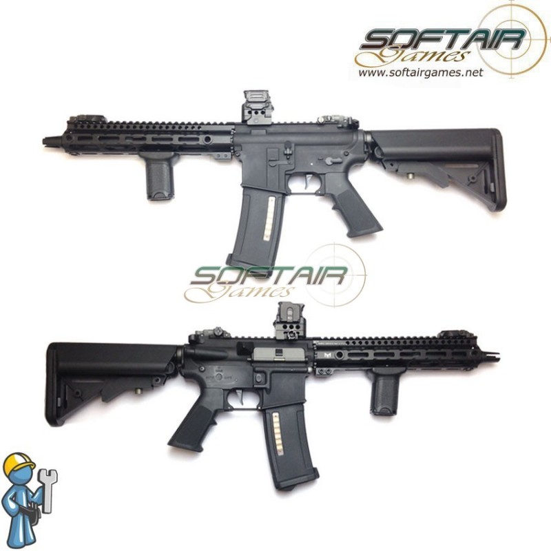 Electric rifle 11.1V READY STD. Level ETU M4 Midwest 10" total BLACK sopmod SGW (SGW-01-BK)
