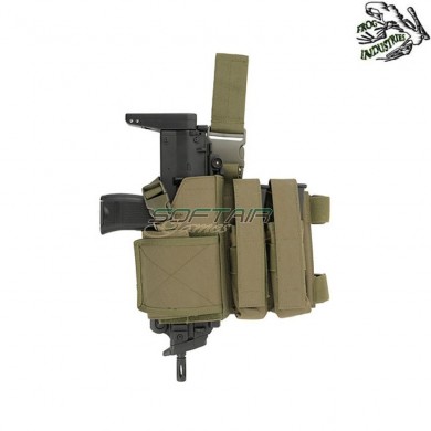 Leg holster OLIVE DRAB for SMG frog industries® (fi-m51613211-od)