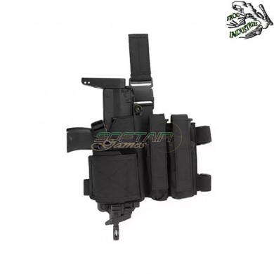 Leg holster BLACK for SMG frog industries® (fi-m51613211-bk)