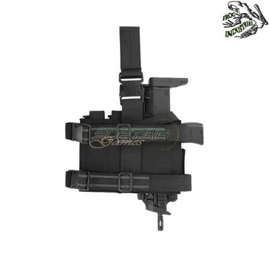 Leg holster BLACK for SMG frog industries® (fi-m51613211-bk)