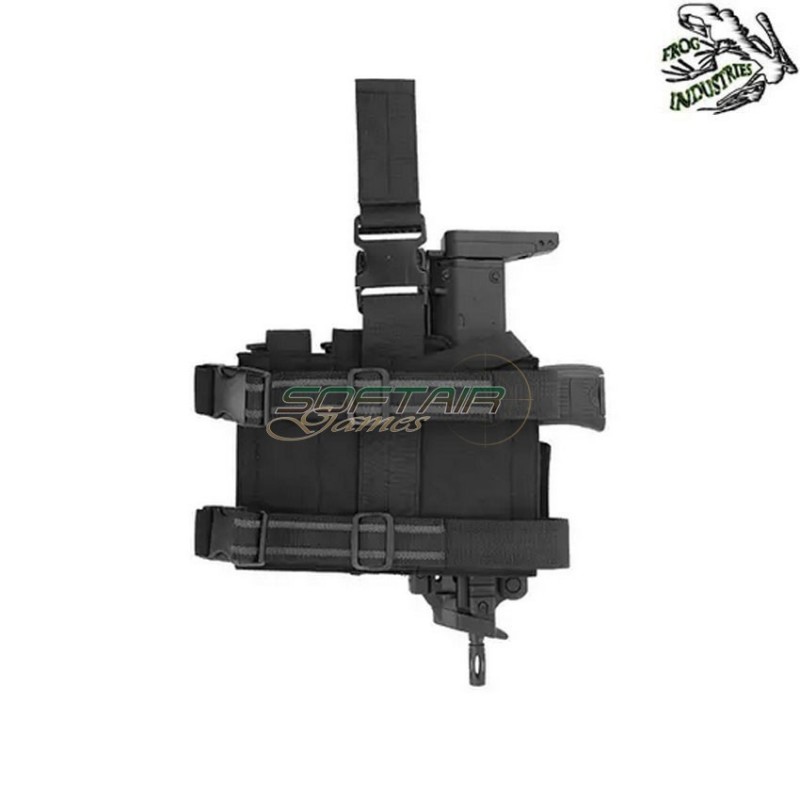 Leg holster BLACK for SMG frog industries® (fi-m51613211-bk)