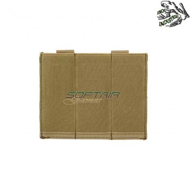 Triple Elastic Pistol Magazines Pouch COYOTE Frog Industries® (fi-m51613045-tan)