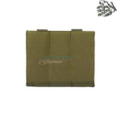 Triple Elastic Pistol Magazines Pouch OLIVE DRAB Frog Industries® (fi-m51613045-od)