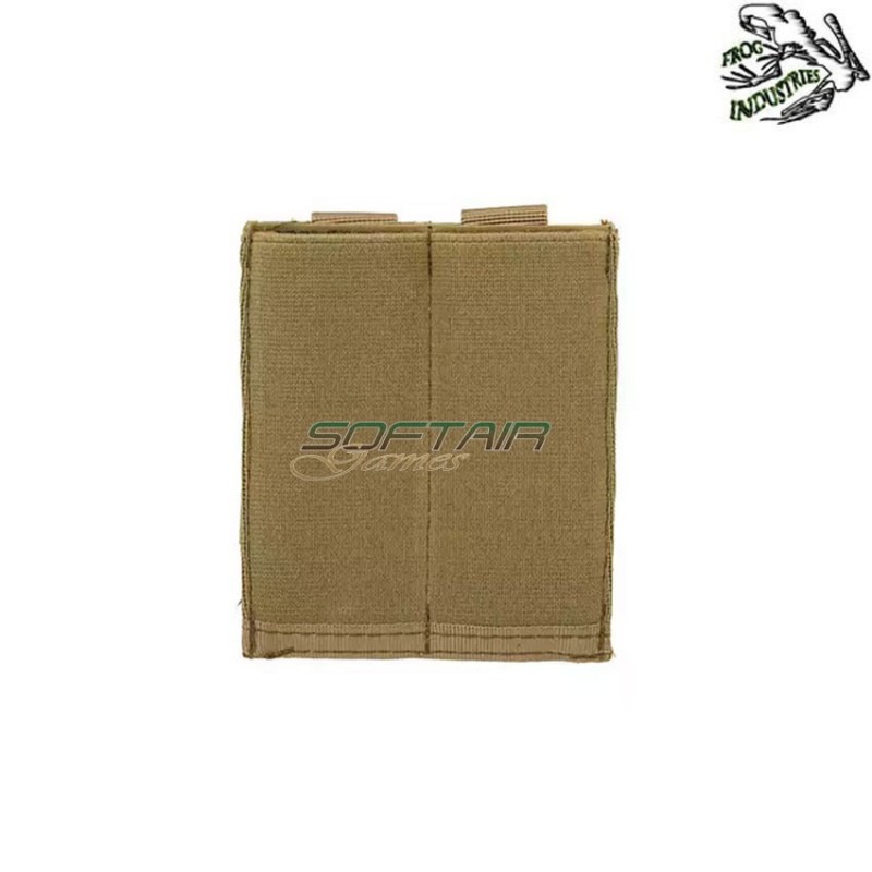 Double Elastic Pistol Magazines Pouch COYOTE Frog Industries® (fi-m51613044-tan)