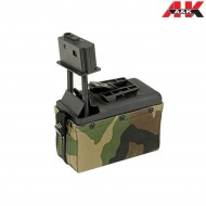 Electric Magazine 1500bb Woodland For M249/mk46 A&k (aek-ac12953/fbp2389) Electric Magazine 1500bb Woodland For M249/mk46 A&k (aek-ac12953/fbp2389)