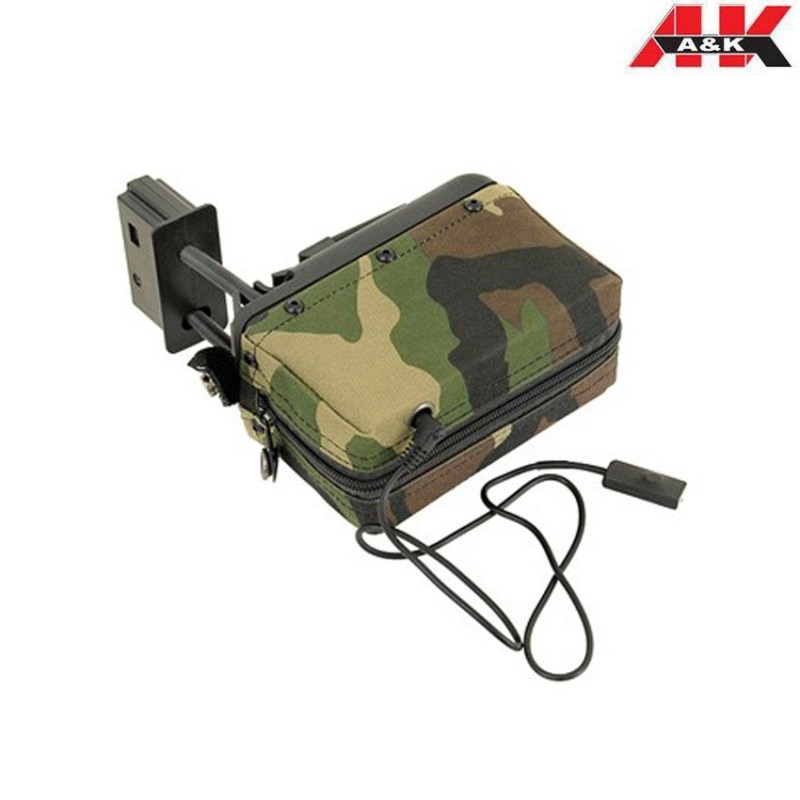 Electric Magazine 1500bb Woodland For M249/mk46 A&k (aek-ac12953/fbp2389)