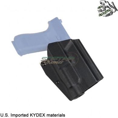 Holster quick pull BLACK U.S. KYDEX for glock w/tlr-1 flashlight frog industries® (fi-wo-gb01b)