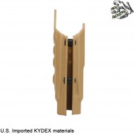 Fondina quick pull TAN U.S. KYDEX per glock c/tlr-1 torcia frog industries® (fi-wo-gb01t)