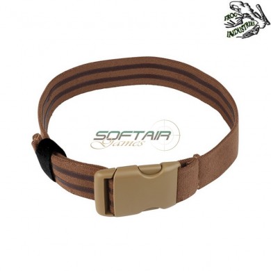 Cintura tattica elastica antiscivolo per coscia TAN frog industries® (fi-wo-gbac1t)