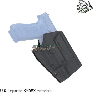 Fondina quick pull NERA U.S. KYDEX per glock c/x400 torcia frog industries® (fi-wo-gb02b)