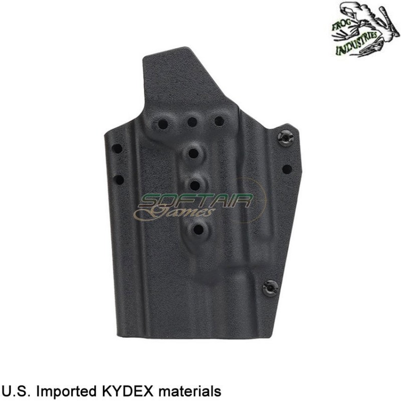 Holster quick pull BLACK U.S. KYDEX for glock w/x400 flashlight frog industries® (fi-wo-gb02b)