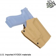 Fondina quick pull TAN U.S. KYDEX per glock c/x400 torcia frog industries® (fi-wo-gb02t)