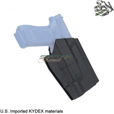 Fondina quick pull NERA U.S. KYDEX per glock c/x300 torcia frog industries® (fi-wo-gb03b)