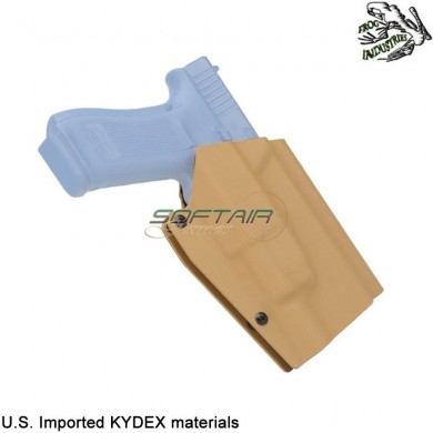 Fondina quick pull TAN U.S. KYDEX per glock c/x300 torcia frog industries® (fi-wo-gb03t)