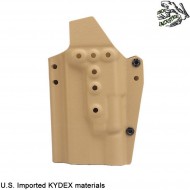 Fondina quick pull TAN U.S. KYDEX per glock c/x300 torcia frog industries® (fi-wo-gb03t)