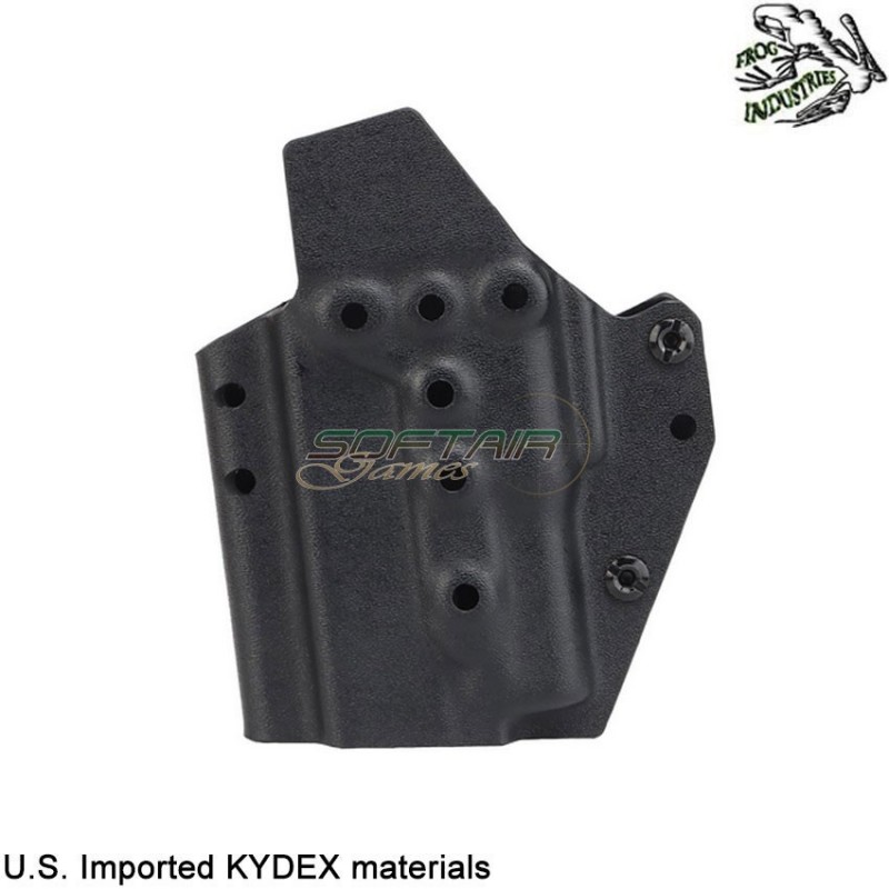 Holster quick pull BLACK U.S. KYDEX for glock w/xc1 flashlight frog industries® (fi-wo-gb06b)