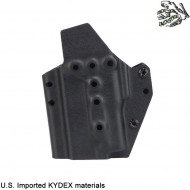 Fondina quick pull NERA U.S. KYDEX per glock c/xc1 torcia frog industries® (fi-wo-gb06b)