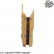 Holster quick pull TAN U.S. KYDEX for glock w/xc1 flashlight frog industries® (fi-wo-gb06t)