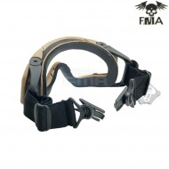 Maschera si-ballistic per elmetto dark earth fma (fma-003902)