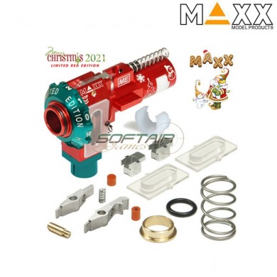 LIMITED RED EDITION Cnc Aluminum Hop Up Chamber Me Sport For M4/m16 Aeg Maxx Model (mx-hop005srx)
