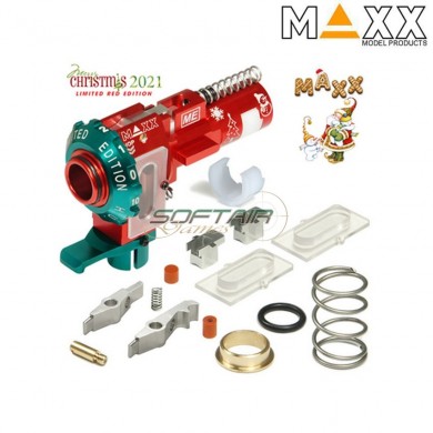 LIMITED RED EDITION Gruppo Hop Up Me Pro In Alluminio Cnc Per M4/m16 Aeg Maxx Model (mx-hop005prx)
