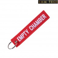 Keychain ring "EMPTY CHAMBER" red 6MM TECH (6mmt-38-rd) Keychain ring "EMPTY CHAMBER" red 6MM TECH (6mmt-38-rd)