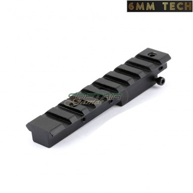 Slitta 20mm tactical 9 slot per mosin nagant 6MM TECH (6mmt-40-bk)