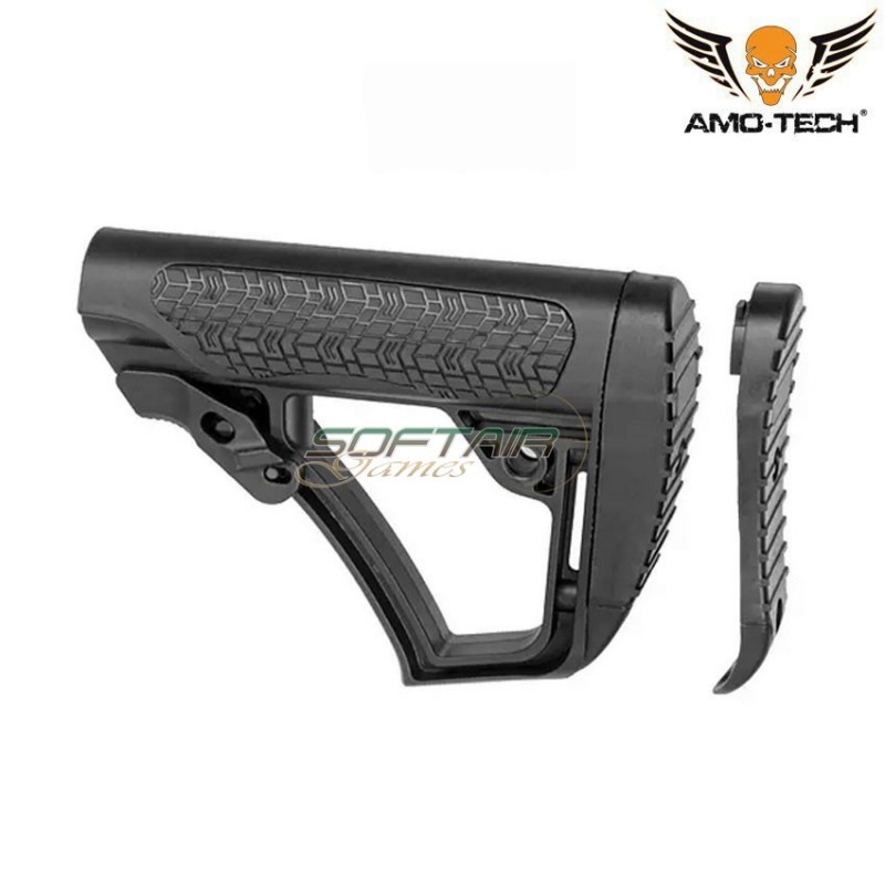 Stock DD Style black for m4/m16 amo-tech® (amt-030107-bk/hm0374b)