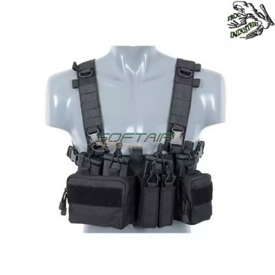 Compact Assualt/sniper Type Chest Rig BLACK Frog Industries® (fi-m51611053-bk)