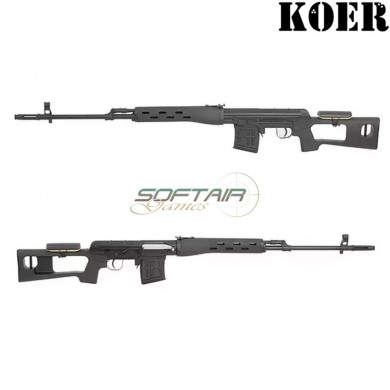 Fucile a molla sniper SVD dragunov NERO koer (kr-fb3345)