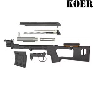 Fucile a molla sniper SVD dragunov NERO koer (kr-fb3345)