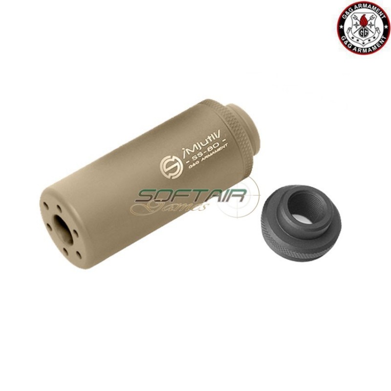 Silenziatore SS-80 DESERT TAN 80mm cw/ccw g&g (gg-01016-1)